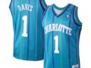 Baron Davis Charlotte Hornets 1999/00 Hardwood Classics Swingman Jersey - Teal