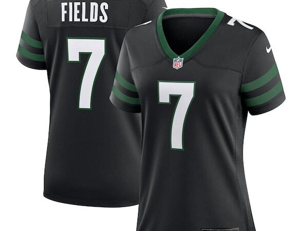 Justin Fields New York Jets Nike Women's Alternate Game Jersey - Black