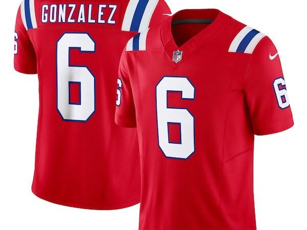 Christian Gonzalez New England Patriots Nike  Vapor F.U.S.E. Limited Jersey - Red