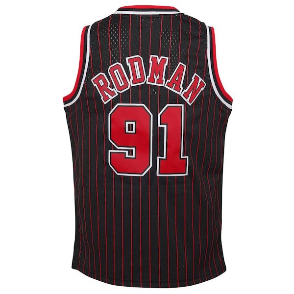 Dennis Rodman Chicago Bulls Youth 1995/96 Hardwood Classics Swingman Jersey - Black