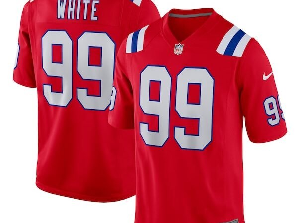 Keion White New England Patriots Nike Alternate Team Game Jersey - Red/Navy/White