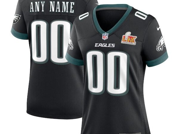 Philadelphia Eagles Nike Women's Super Bowl LIX Custom Alternate Game Jersey - Black