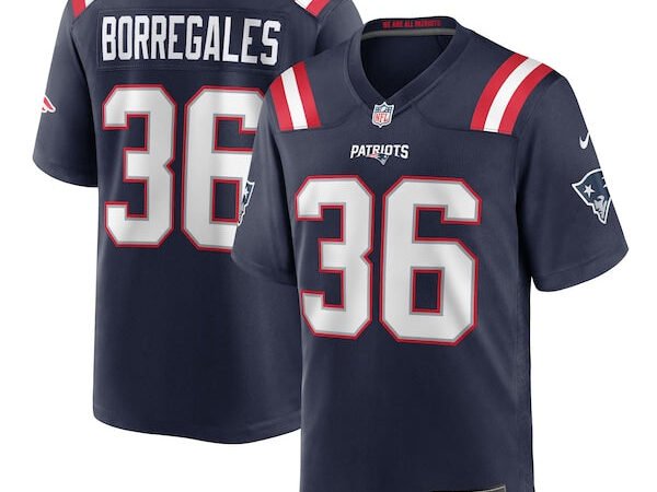 Andres Borregales New England Patriots Nike Team Game Jersey -  Navy