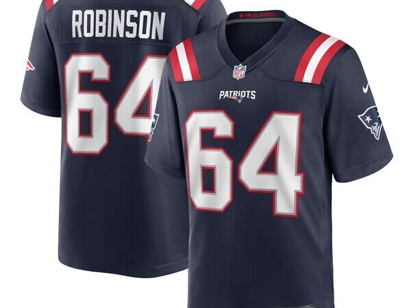 Layden Robinson New England Patriots Nike Game Jersey - Navy