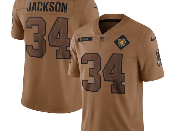 Bo Jackson Las Vegas Raiders Nike 2023 Salute To Service Retired Player Limited Jersey - Brown