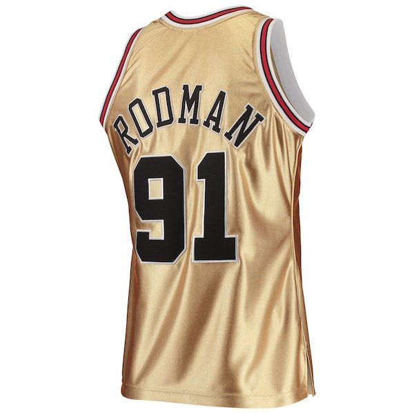 Dennis Rodman Chicago Bulls 75th Anniversary 1997/98 Hardwood Classics Swingman Jersey - Gold