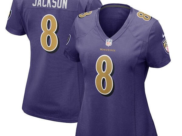 Lamar Jackson Baltimore Ravens Nike Women's Alternate Game Player Jersey - Purple/Black/White