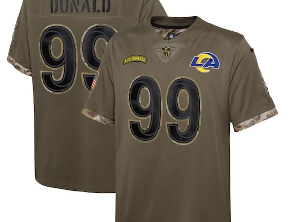 Aaron Donald Los Angeles Rams Nike Youth 2022 Salute To Service Player Limited Jersey - Olive