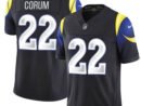 Blake Corum Los Angeles Rams Nike 2025 RIVALRIES Vapor Limited Jersey - Navy