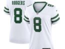Aaron Rodgers New York Jets Nike Women's Player Jersey - White/Black/Green
