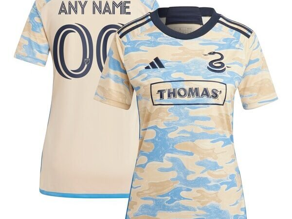 Philadelphia Union adidas Women's 2024 For Philly Replica Custom Jersey - Tan