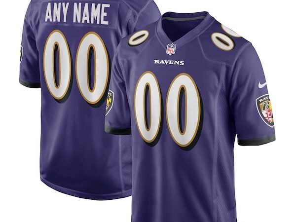 Youth's Baltimore Ravens Nike Custom Game Jersey - Purple