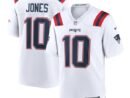 Mac Jones New England Patriots Nike Team Game Jersey - White/Navy