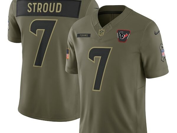 C.J. Stroud Houston Texans Nike 2025 Salute to Service Limited Jersey - Olive