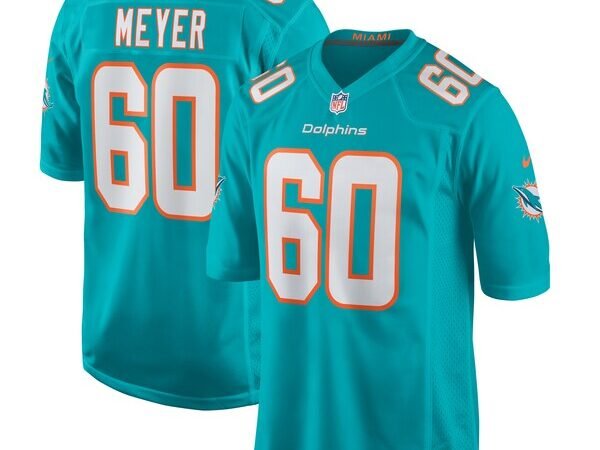 Andrew Meyer Miami Dolphins Nike  Game Jersey -  Aqua