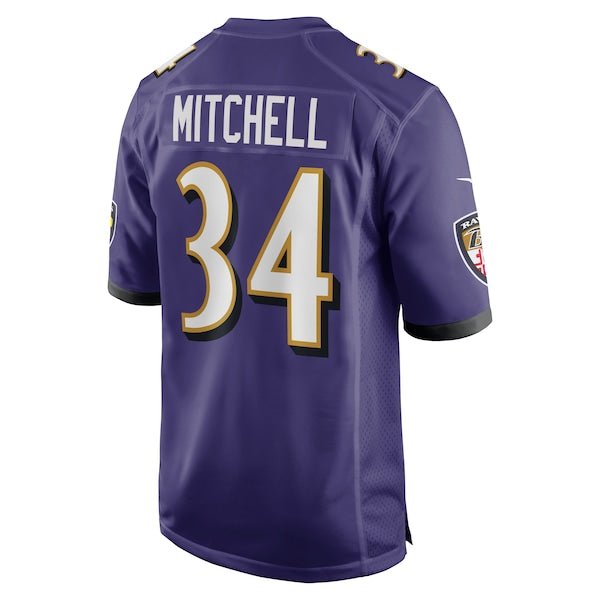 Keaton Mitchell Baltimore Ravens Nike Game Jersey - Purple