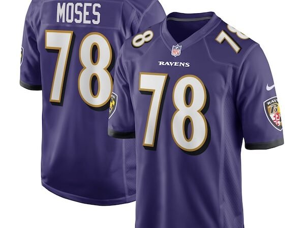 Morgan Moses Baltimore Ravens Nike Game Player Jersey - Purple