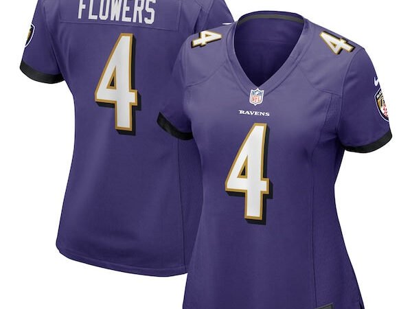 Zay Flowers Baltimore Ravens Nike Women's Team Game Jersey - Purple