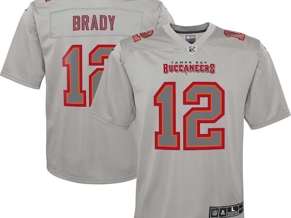 Tom Brady Tampa Bay Buccaneers Nike Youth Atmosphere Game Jersey - Gray