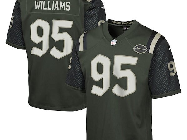 Quinnen Williams New York Jets Nike Youth 2025 Rivalries Collection Game Jersey - Gotham Green