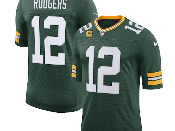 Aaron Rodgers Green Bay Packers Nike Captain Vapor Limited Jersey - Green