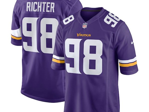 Bo Richter Minnesota Vikings Nike Team Game Jersey -  Purple
