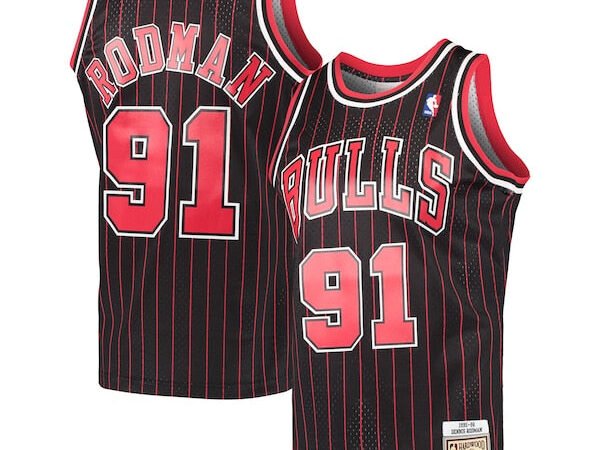 Dennis Rodman Chicago Bulls Hardwood Classics Swingman Jersey - Black