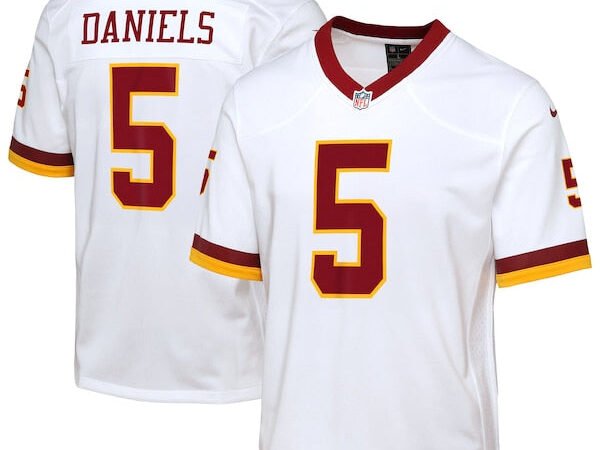 Jayden Daniels Washington Commanders Nike Youth Game Super Bowl Era Jersey - White