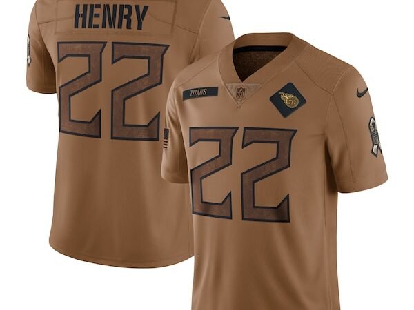 Derrick Henry Tennessee Titans Nike 2023 Salute To Service Limited Jersey - Brown