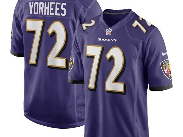 Andrew Vorhees Baltimore Ravens Nike Team Game Jersey -  Purple