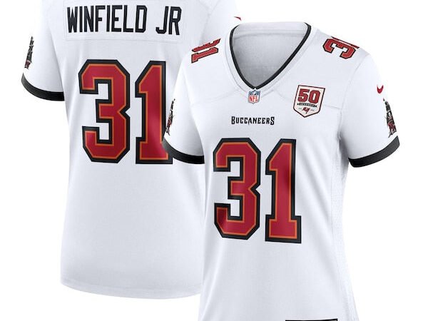 Antoine Winfield Jr. Tampa Bay Buccaneers Nike Women's 50th Season Patch Game Jersey -  White