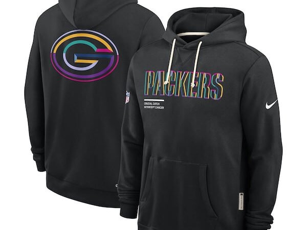 Green Bay Packers Nike 2025 NFL Crucial Catch Sideline Standard Issue Dri-FIT Hoodie - Black
