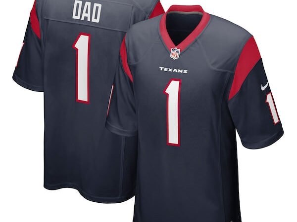 Number 1 Dad Houston Texans Nike Game Jersey - Navy