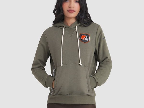 Cleveland Browns Nike Women's 2025 Salute to Service Sideline Standard Issue Dri-FIT Hoodie - Olive