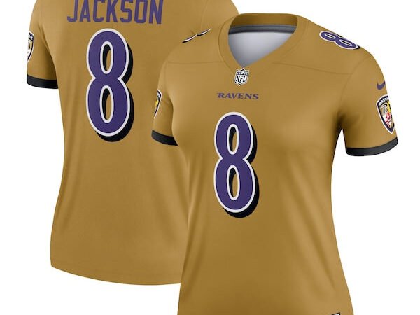 Lamar Jackson Baltimore Ravens Nike Women's Inverted Legend Jersey - Gold