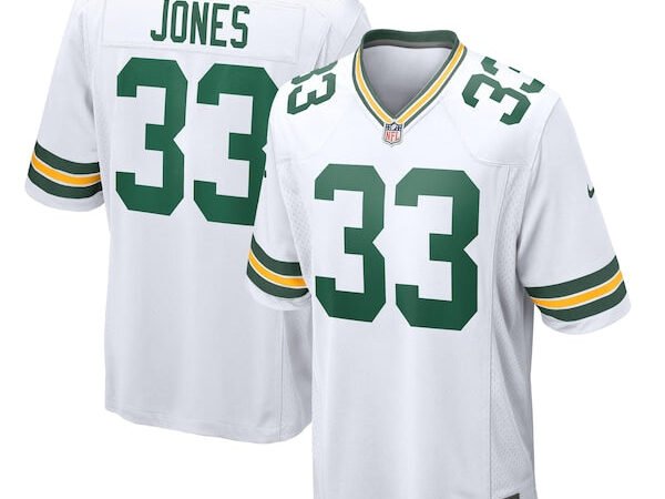 Aaron Jones Green Bay Packers Nike Game Player Jersey - White