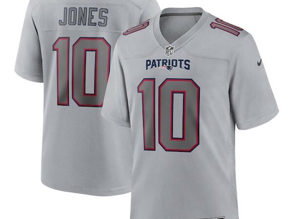 Mac Jones New England Patriots Nike Atmosphere Fashion Game Jersey - Gray