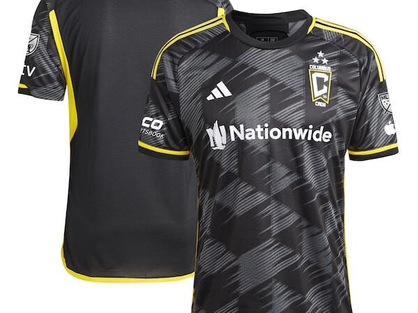 Columbus Crew adidas 2024 VeloCITY Kit  Authentic Patch Jersey - Black