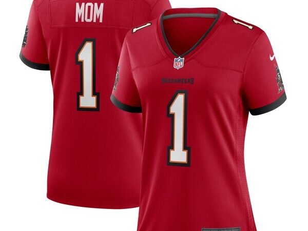 Number 1 Mom Tampa Bay Buccaneers Nike Women's Game Jersey - Red