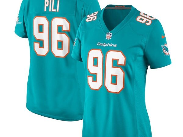 Brandon Pili Miami Dolphins Nike Women's  Game Jersey -  Aqua