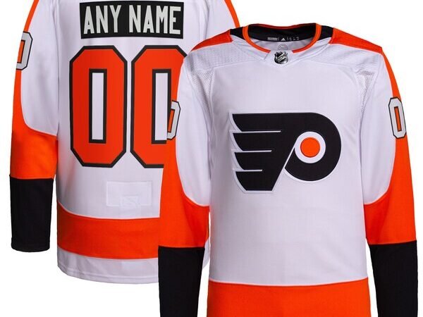 Philadelphia Flyers adidas Away Primegreen Authentic Custom Jersey - White