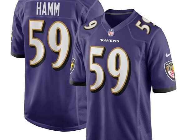 Malik Hamm Baltimore Ravens Nike Team Game Jersey -  Purple