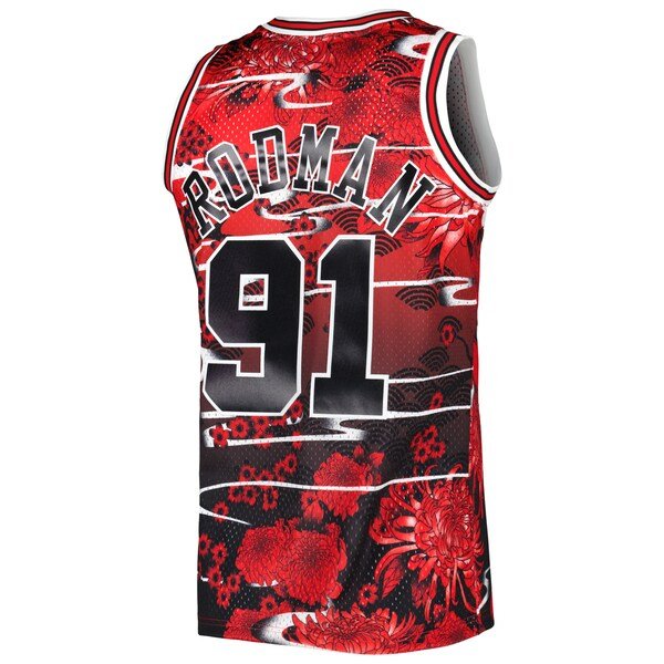 Dennis Rodman Chicago Bulls 1997/98 Hardwood Classics Lunar New Year Swingman Jersey - Red