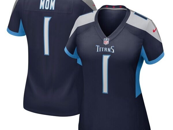 Number 1 Mom Tennessee Titans Nike Women's Game Jersey - Navy