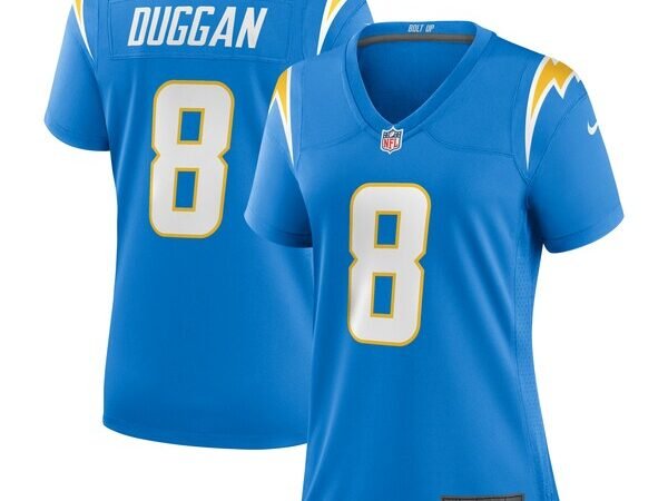 Max Duggan Los Angeles Chargers Nike Women's Team Game Jersey - Powder Blue
