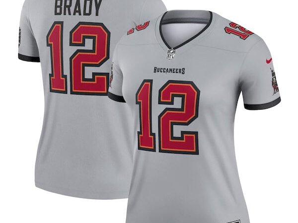 Tom Brady Tampa Bay Buccaneers Nike Women's Inverted Legend Jersey - Gray