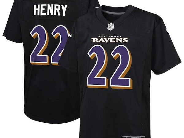 Derrick Henry Baltimore Ravens Nike Youth Fashion Game Jersey - Carbon Black