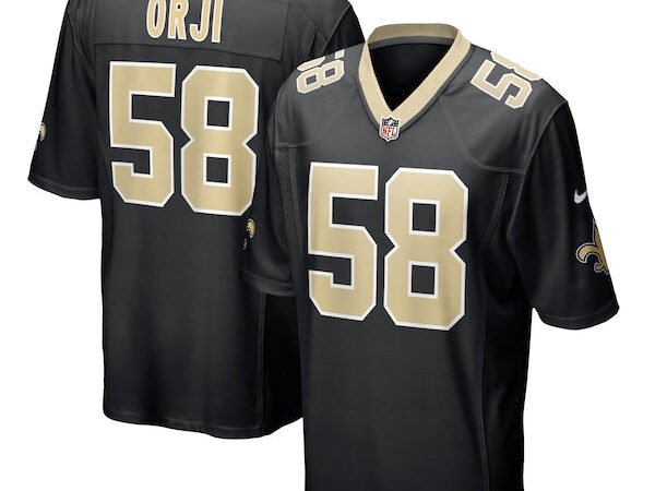 Anfernee Orji New Orleans Saints Nike Team Game Jersey -  Black