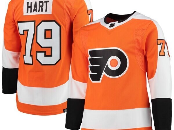 Carter Hart Philadelphia Flyers adidas Home Primegreen Authentic Player Jersey - Orange