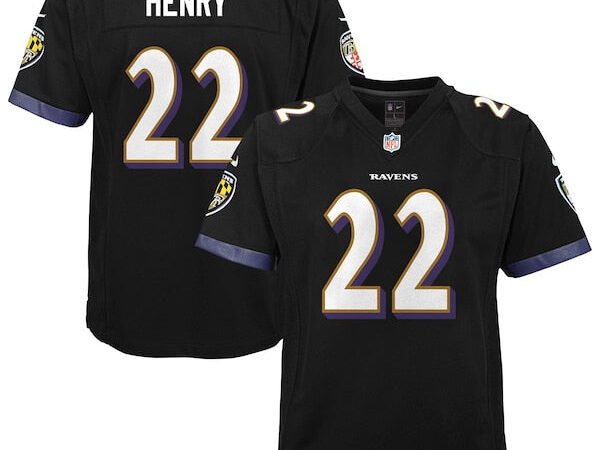 Derrick Henry Baltimore Ravens Nike Youth Team Game Jersey - Black